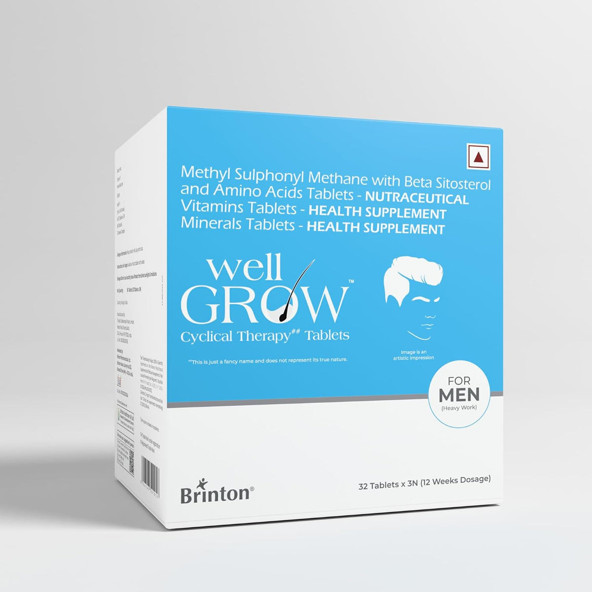 Wellgrow Hair Growth Tablets for Men | 32 Tablets