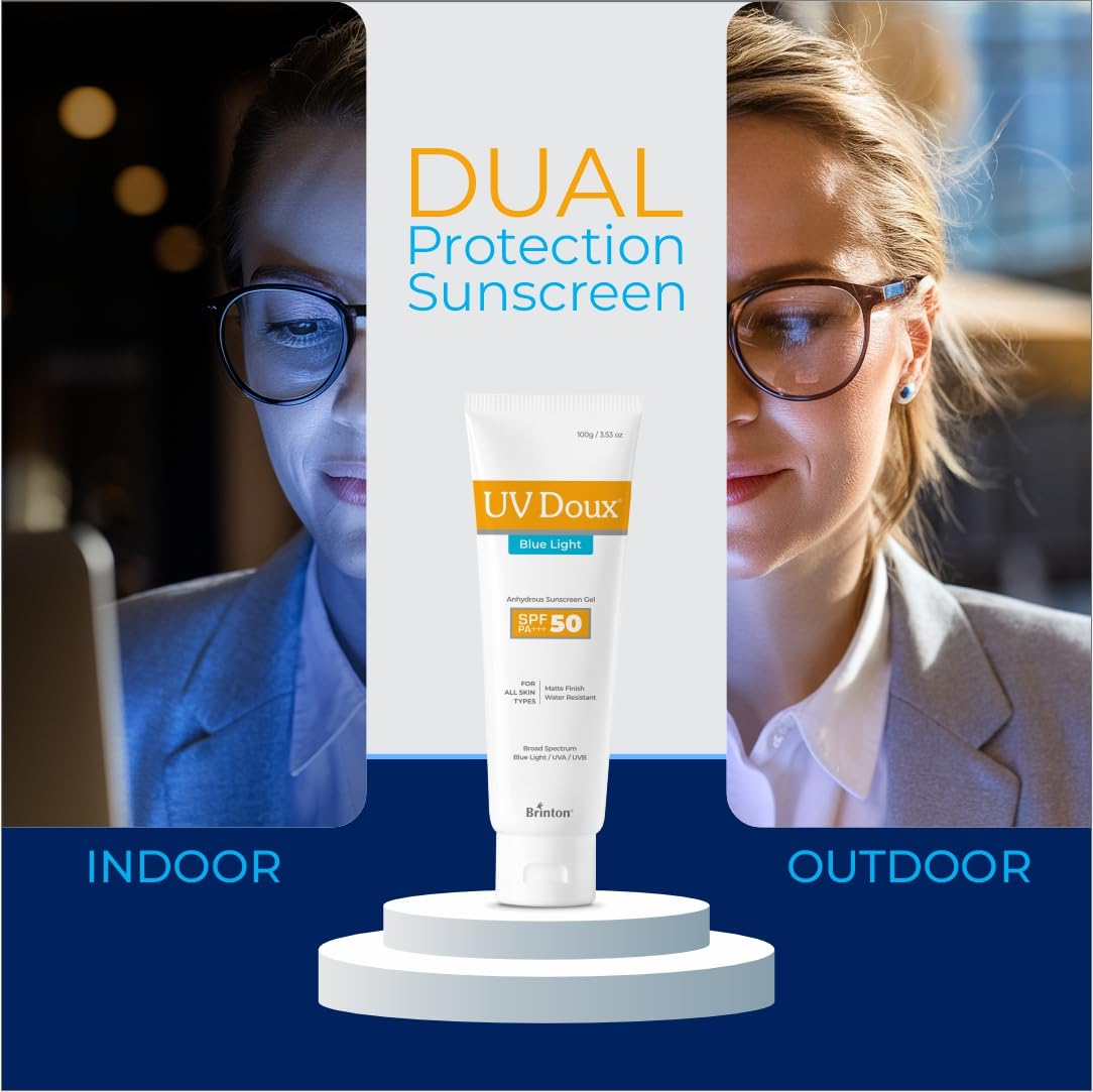 UV Doux Blue Light Tinted Sunscreen Gel SPF 50 | 50gm