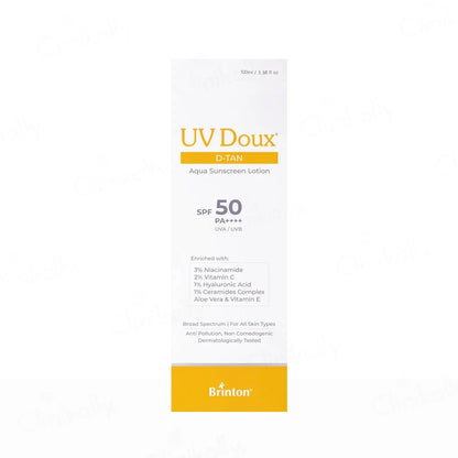 UV Doux D-Tan Aqua Sunscreen Lotion SPF 50
