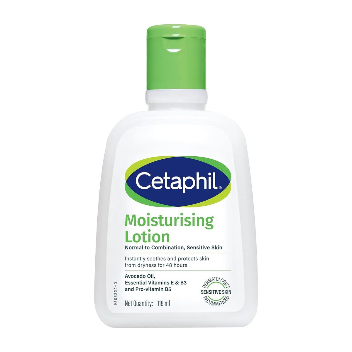 Cetaphil Moisturising Lotion for Dry to Normal & Sensitive Skin | 48H Hydration with Niacinamide, Panthenol & Glycerin | Fragrance-Free, Non-Greasy, Dermatologist Recommended, For Face and Body