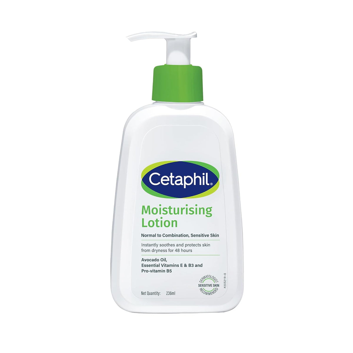 Cetaphil Moisturising Lotion for Dry to Normal & Sensitive Skin | 48H Hydration with Niacinamide, Panthenol & Glycerin | Fragrance-Free, Non-Greasy, Dermatologist Recommended, For Face and Body