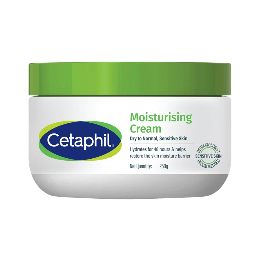 Cetaphil Moisturising Cream for Dry & Sensitive Skin | 48H Hydration with Almond Oil, Niacinamide & Panthenol | Rich Fragrance and Paraben Free Moisturiser, Prevents Moisture Loss & Repairs Skin Barrier | Dermatologist Recommended