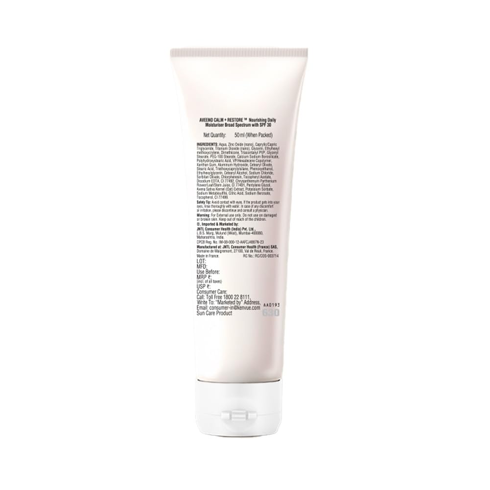 Aveeno Calm + Restore Nourishing Daily Moisturiser Broad Spectrum with SPF 30| 50 ml