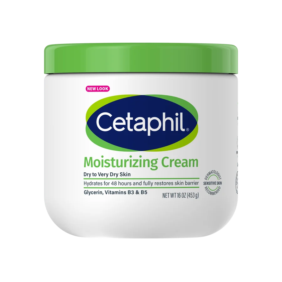 Cetaphil Moisturising Cream for Dry & Sensitive Skin | 48H Hydration with Almond Oil, Niacinamide & Panthenol | Rich Fragrance and Paraben Free Moisturiser, Prevents Moisture Loss & Repairs Skin Barrier | Dermatologist Recommended