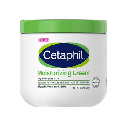 Cetaphil Moisturising Cream for Dry & Sensitive Skin | 48H Hydration with Almond Oil, Niacinamide & Panthenol | Rich Fragrance and Paraben Free Moisturiser, Prevents Moisture Loss & Repairs Skin Barrier | Dermatologist Recommended
