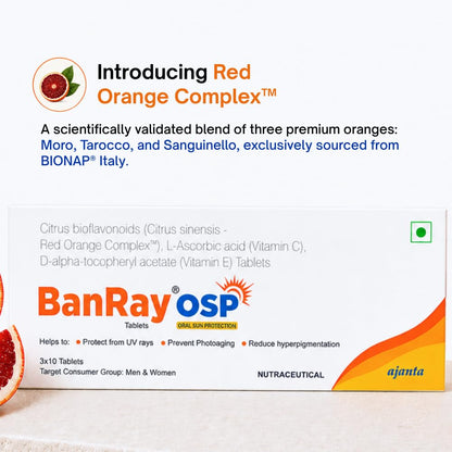 BanRay OSP Oral Sunscreen Tablet |30 Tablets ( Pack of 3 )