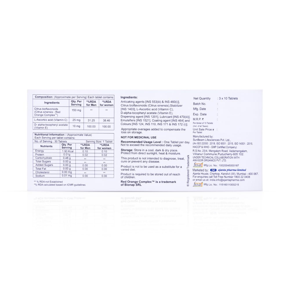BanRay OSP Oral Sunscreen Tablet |30 Tablets ( Pack of 3 )