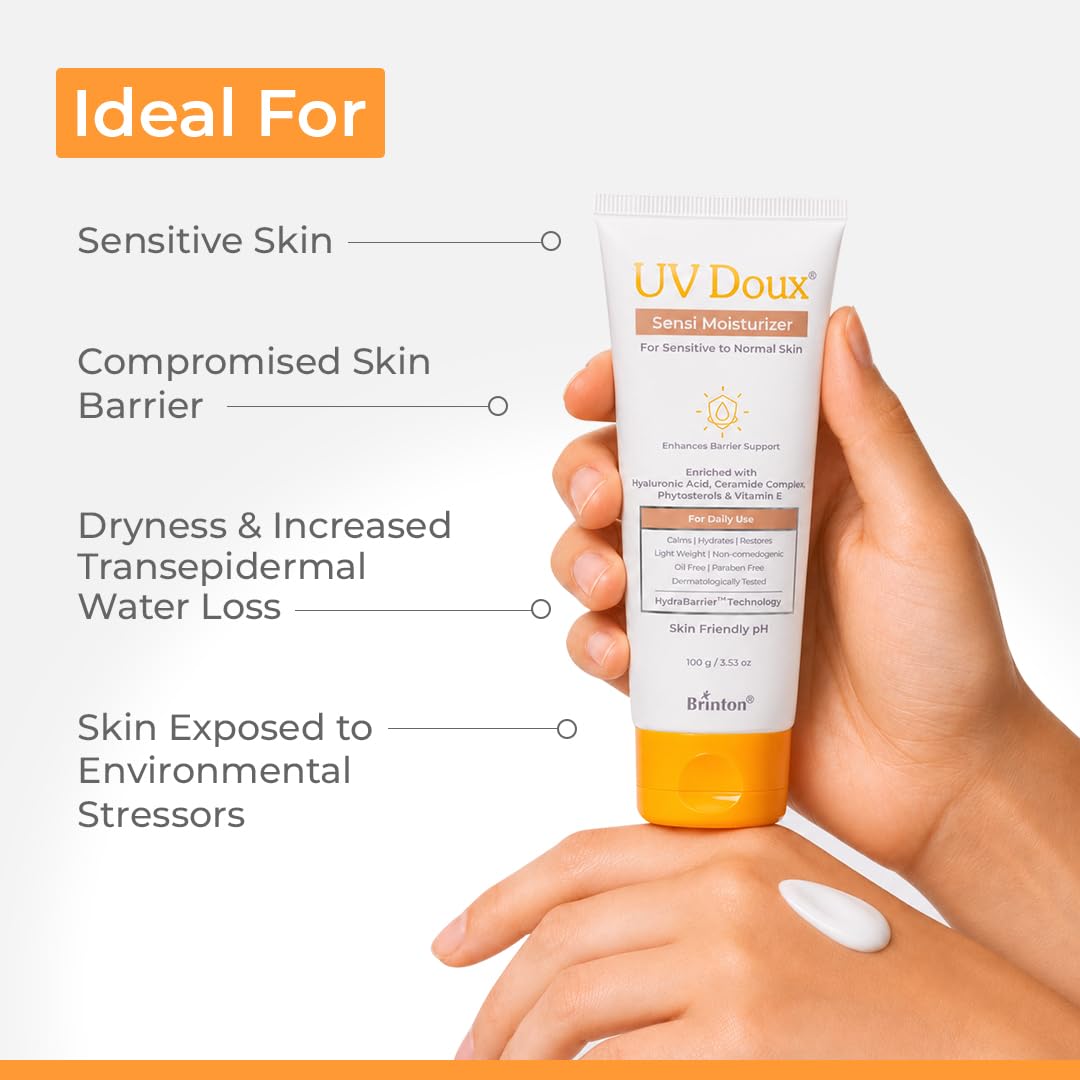 UV Doux Sensi Moisturizer for Sensitive Skin 100g ( Pack of 2 )