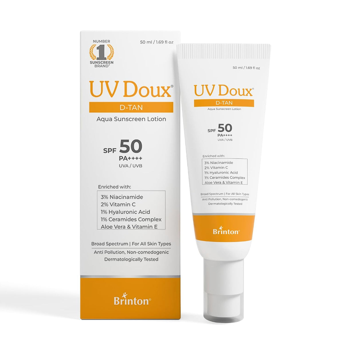 UV Doux D-Tan Aqua Sunscreen Lotion SPF 50