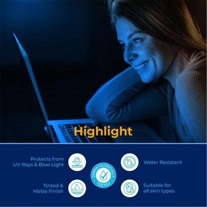 UV Doux Blue Light Tinted Sunscreen Gel SPF 50 | 50gm