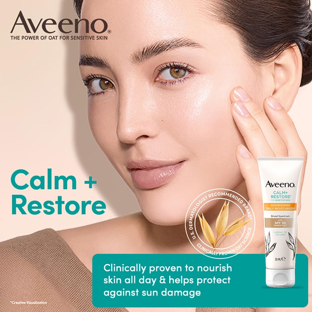 Aveeno Calm + Restore Nourishing Daily Moisturiser Broad Spectrum with SPF 30| 50 ml