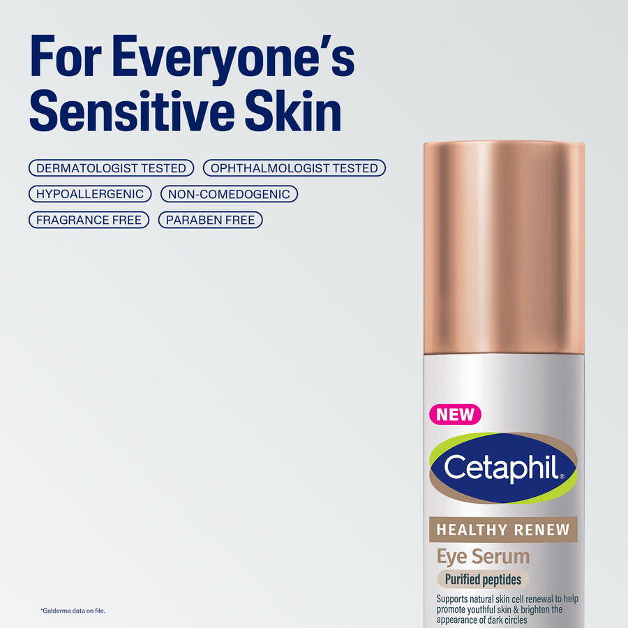 Cetaphil Healthy Renew Anti-Ageing Eye Serum 15 g | Lightweight Gel for Dark Circles, Fine Lines & Puffiness, Hydrating Eye Treatment