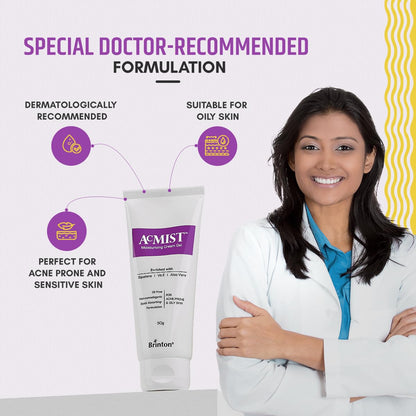 AcMist Face Moisturizing Cream Gel for Acne Prone & Oily Skin