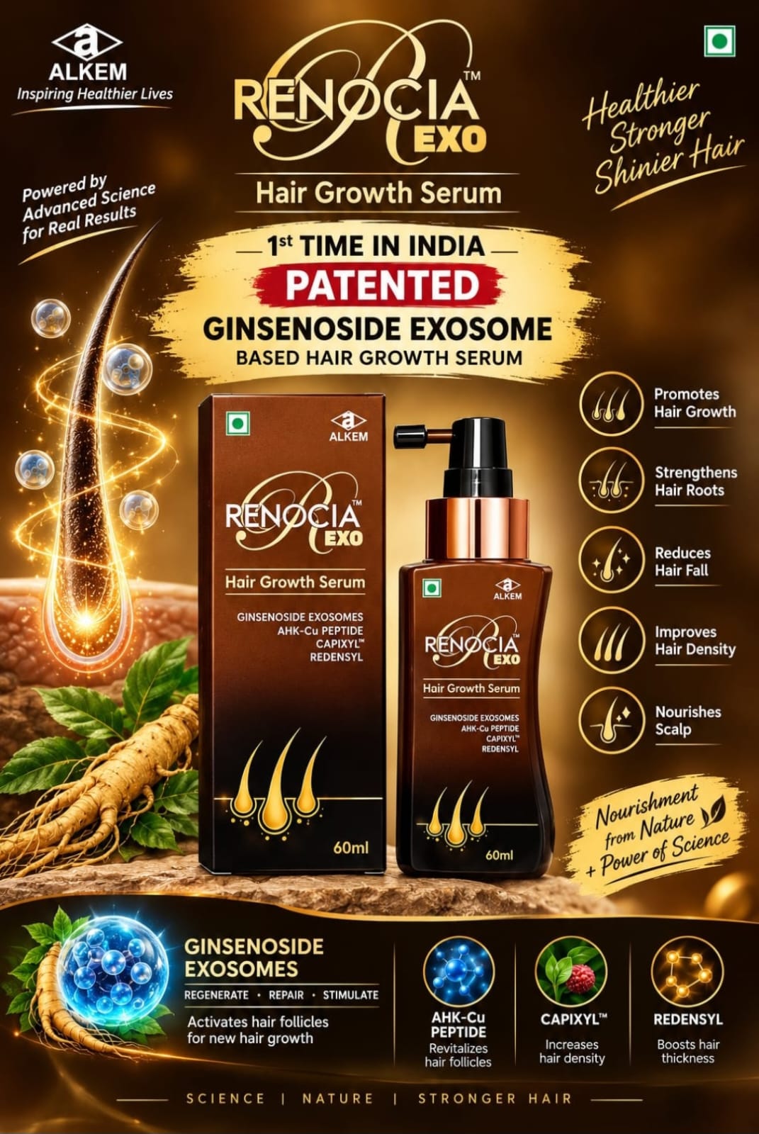Renocia EXO Hair Growth Serum 60 ml