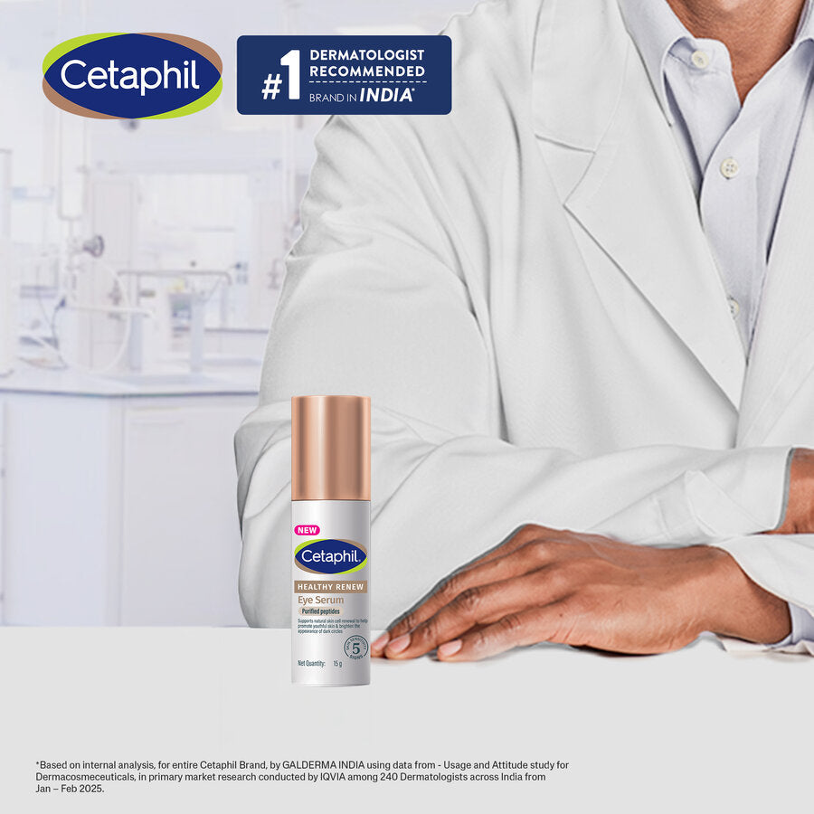 Cetaphil Healthy Renew Anti-Ageing Eye Serum 15 g | Lightweight Gel for Dark Circles, Fine Lines & Puffiness, Hydrating Eye Treatment