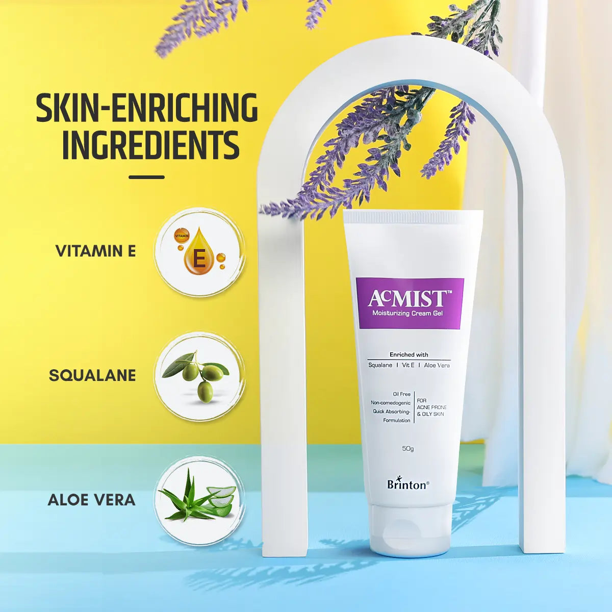 AcMist Face Moisturizing Cream Gel for Acne Prone & Oily Skin