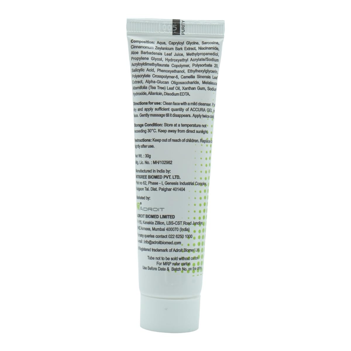 Accura Gel For Anti Acne, 30g ( Pack of 3 )