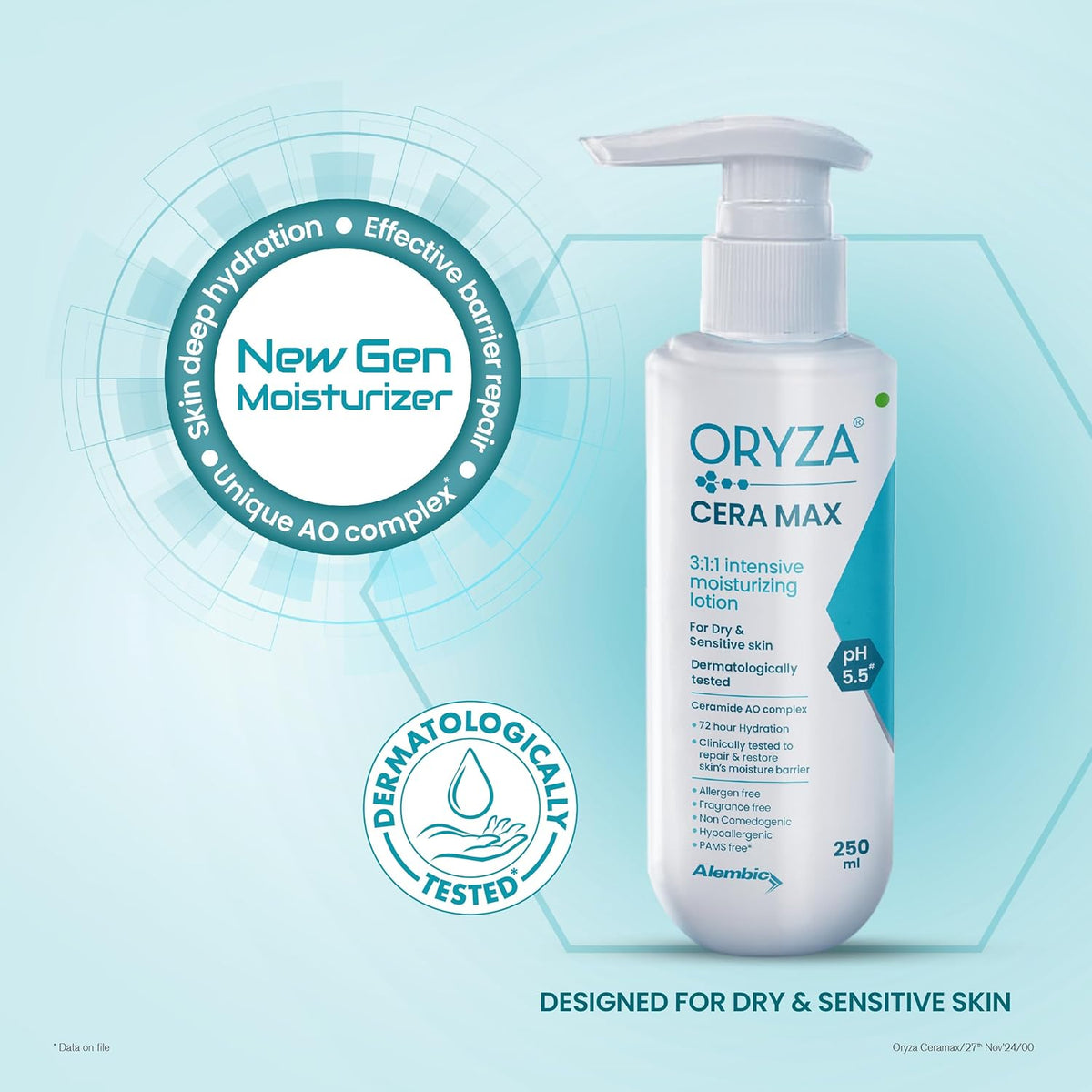 Oryza CERAMAX Intensive Moisturizing Lotion | 250 ml - Skiynse Dermatologique