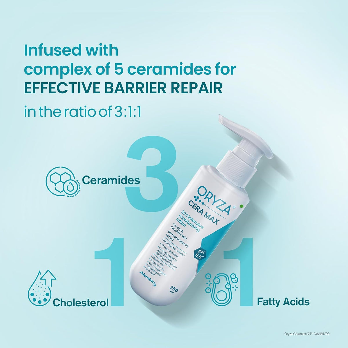 Oryza CERAMAX Intensive Moisturizing Lotion | 250 ml - Skiynse Dermatologique