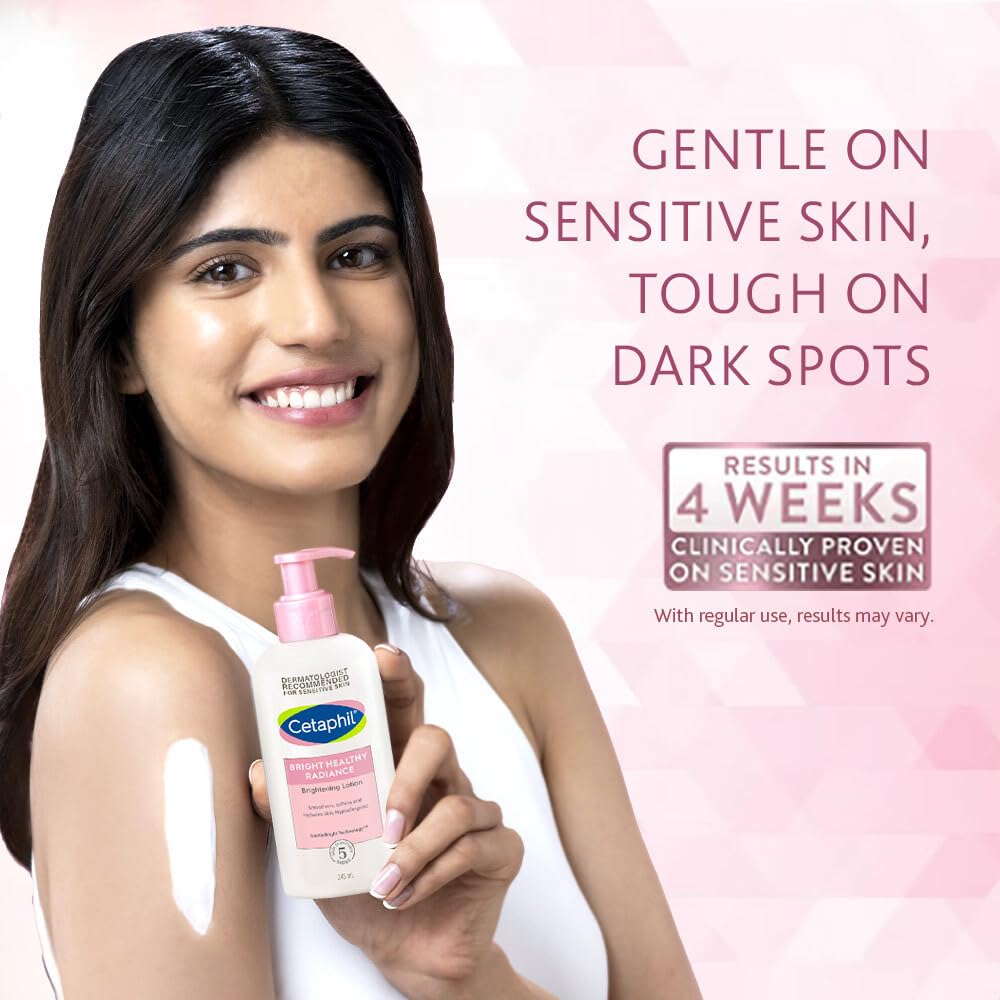 Cetaphil Bright Healthy Radiance Brightness Lotion | Dermatologist Tested | Dark Spot Reduction, Even Skin Tone, 245ml