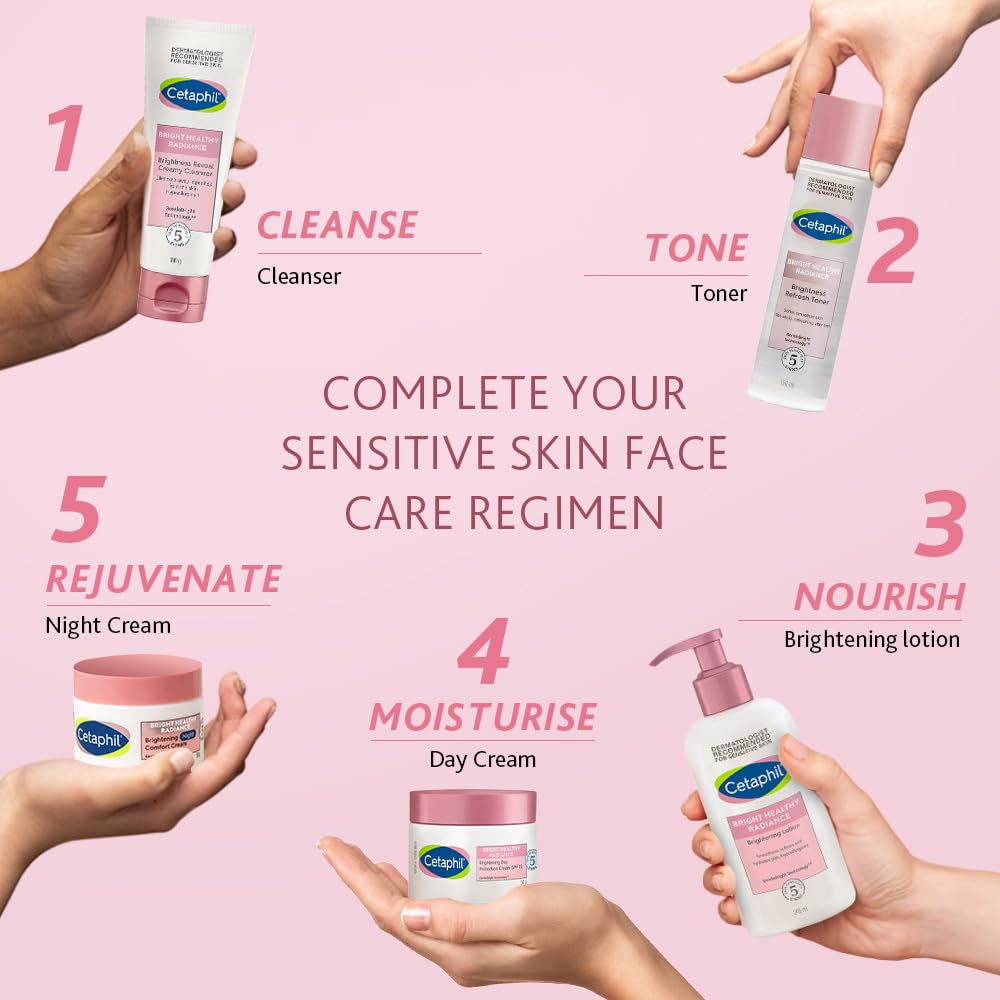 Cetaphil Bright Healthy Radiance Brightness Lotion | Dermatologist Tested | Dark Spot Reduction, Even Skin Tone, 245ml