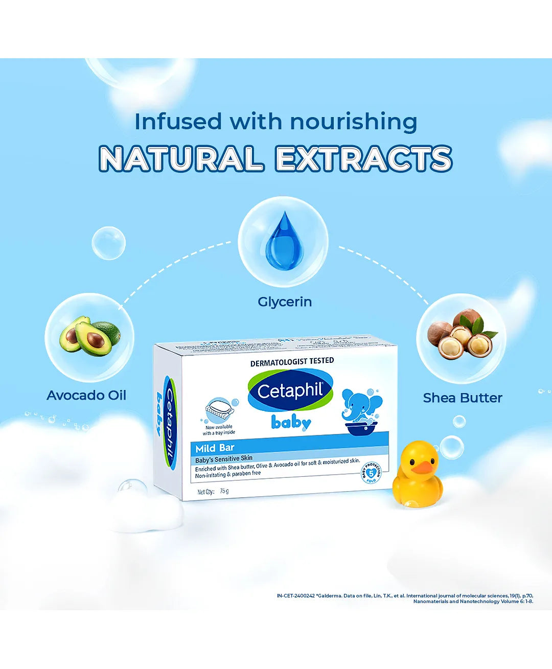 Cetaphil Baby Mild Bar for Kids, 75g (Pack of 2 )