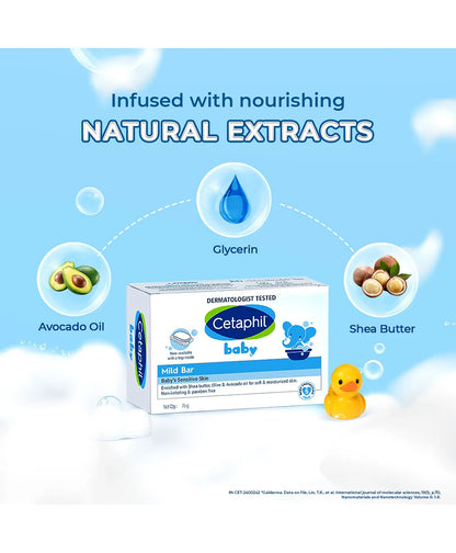 Cetaphil Baby Mild Bar for Kids, 75g (Pack of 2 )