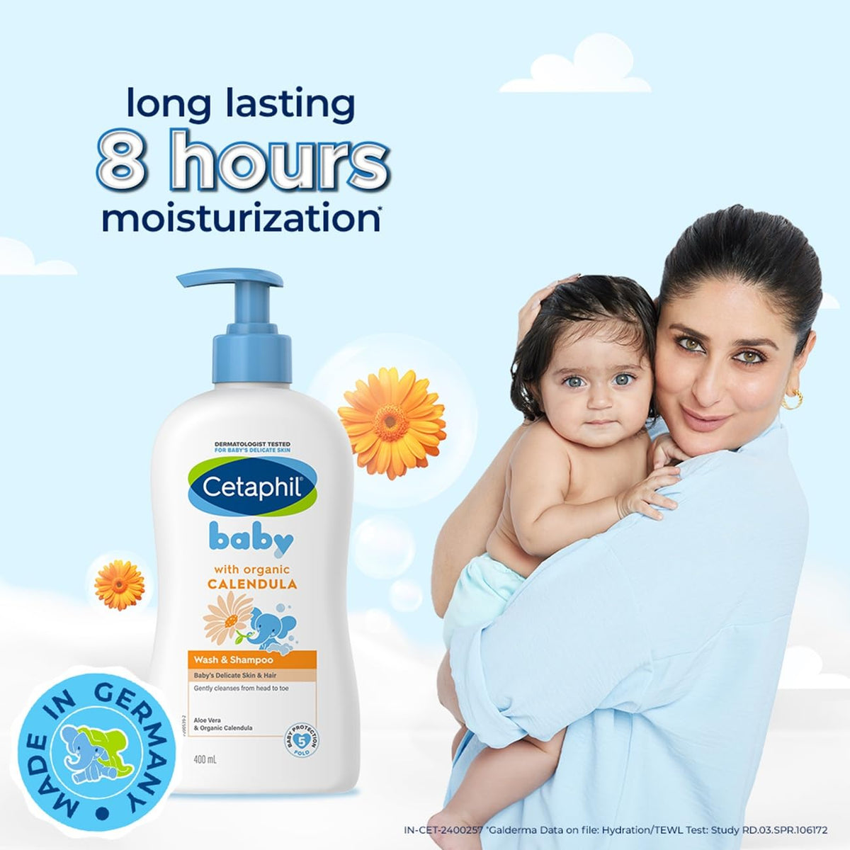 Cetaphil Baby Wash & Shampoo with Organic Calendula, 400ml