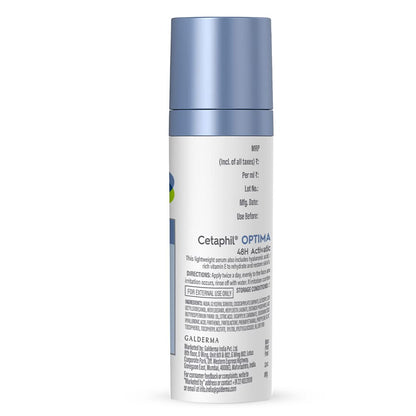 Cetaphil Optimal Hydration Lightweight Serum, 30 ml | Fast absorbing | Hyaluronic Acid, Blue Daisy extract, Vitamin B5 | Dermatologist Recommended for Sensitive Skin