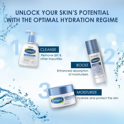 Cetaphil Optimal Hydration Replenishing Night Cream, 50g | Lightweight & Fast Absorption | Hyaluronic Acid, Blue Daisy Extract, Niacinamide