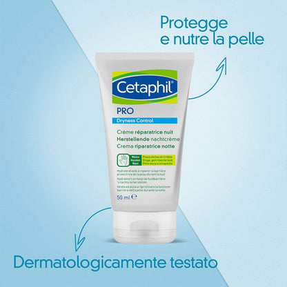 Cetaphil Pro Dryness Control Night Repair Hand Cream, Protection & Hydration for Dry, Cracked Skin, Fragrance Free, 50 ml