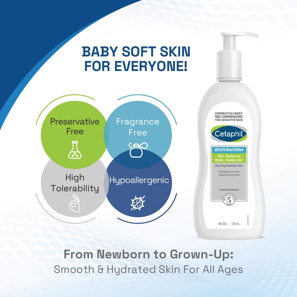 Cetaphil Restoraderm Body Moisturizer, Shea Butter, 295 ml