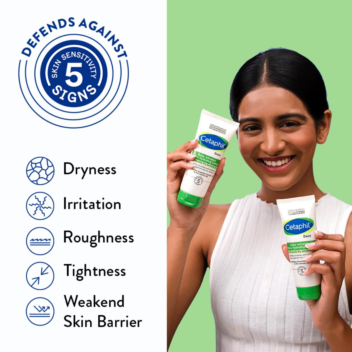 Cetaphil DAM Daily Advance Ultra Hydrating Lotion for Dry, Sensitive Skin| Moisturiser with Shea Butter| Non-Greasy, Fragrance-Free