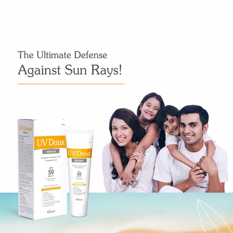 UV Doux SPF 50 PA+++ Mineral Based Sunscreen Gel | 50g