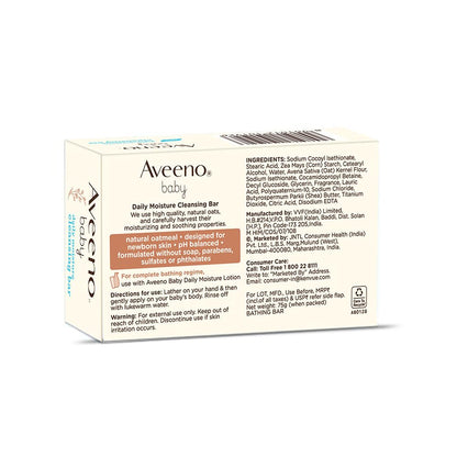 Aveeno Baby Daily Moisture Cleansing Bar 75g   ( Pack of 4 )