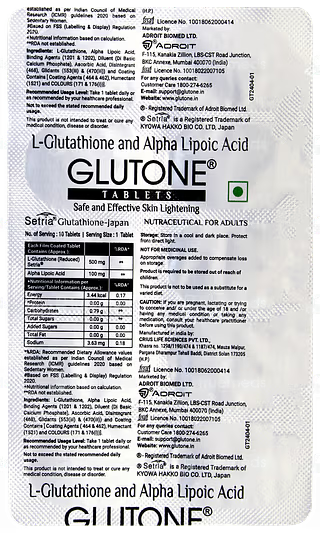 Glutone Tablet, 10 Tablets