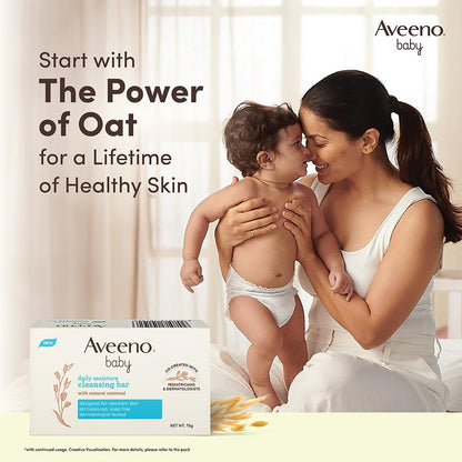 Aveeno Baby Daily Moisture Cleansing Bar 75g   ( Pack of 4 )